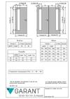 Glasmaße Normtürblatt NT-LA4B